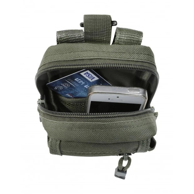Poche molle multi compartiments ripstop 15 x 11 x 6cm Kaki