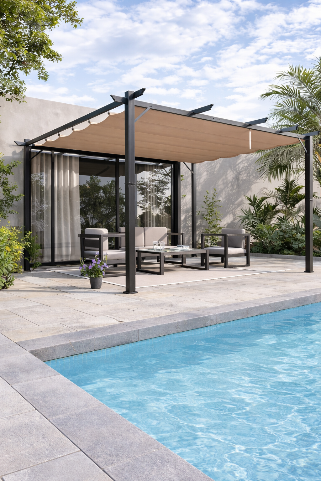 Pergola Aluminium 3x4m 15 ans de durabilité