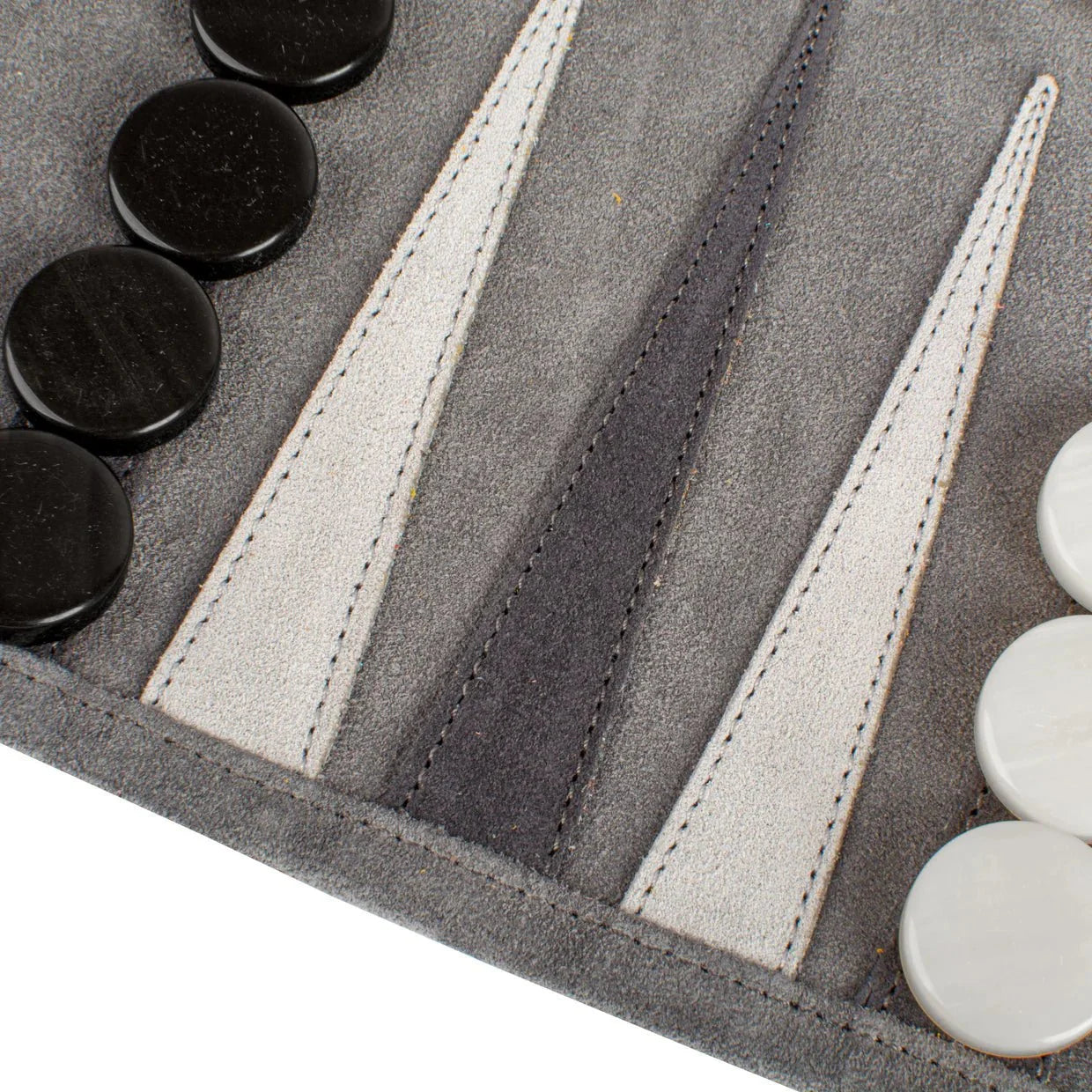 Rollable Genuine Leather Travel Backgammon