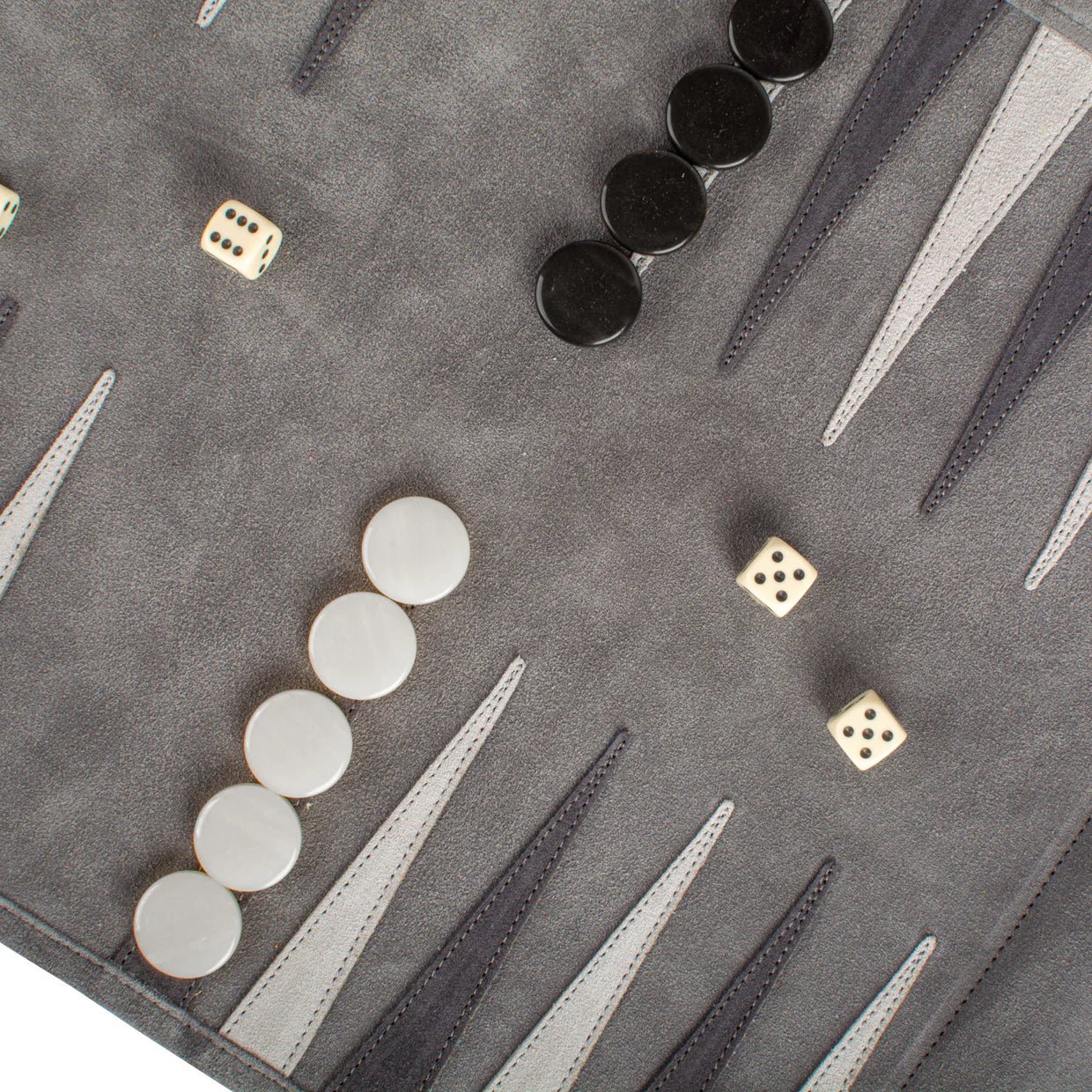 Rollable Genuine Leather Travel Backgammon