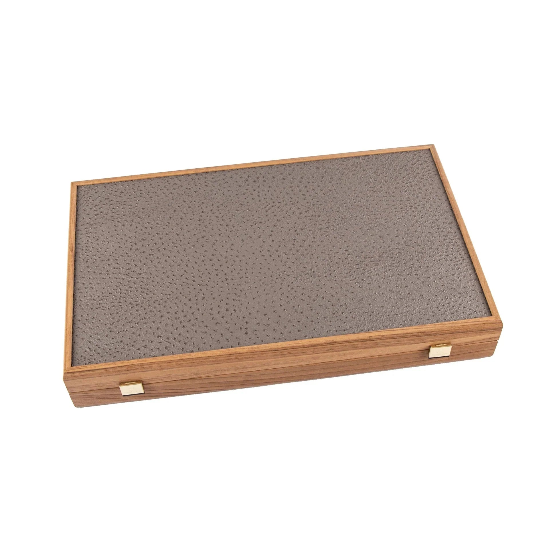 Manopoulos Ostrich-Embossed Leather Backgammon