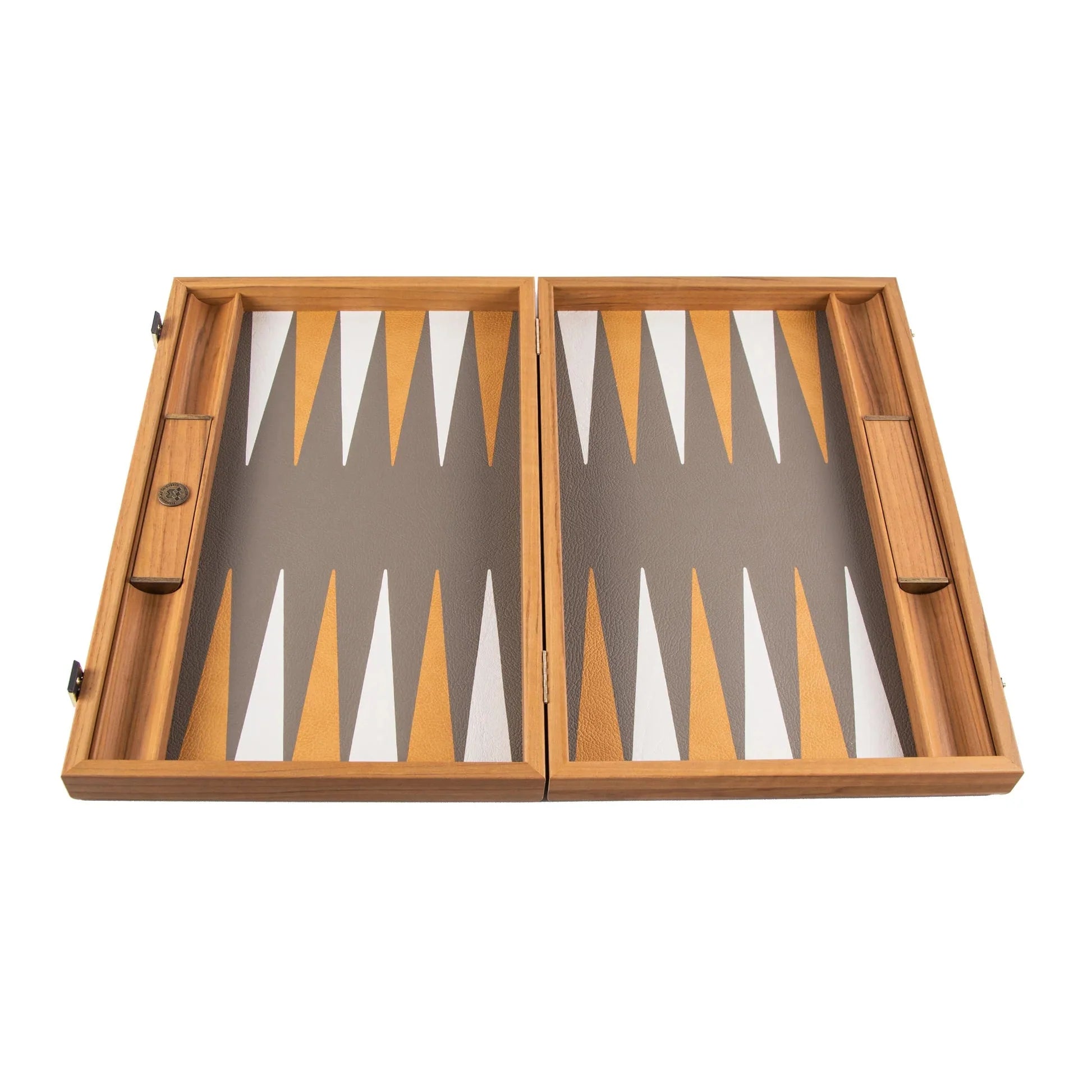 Manopoulos Ostrich-Embossed Leather Backgammon