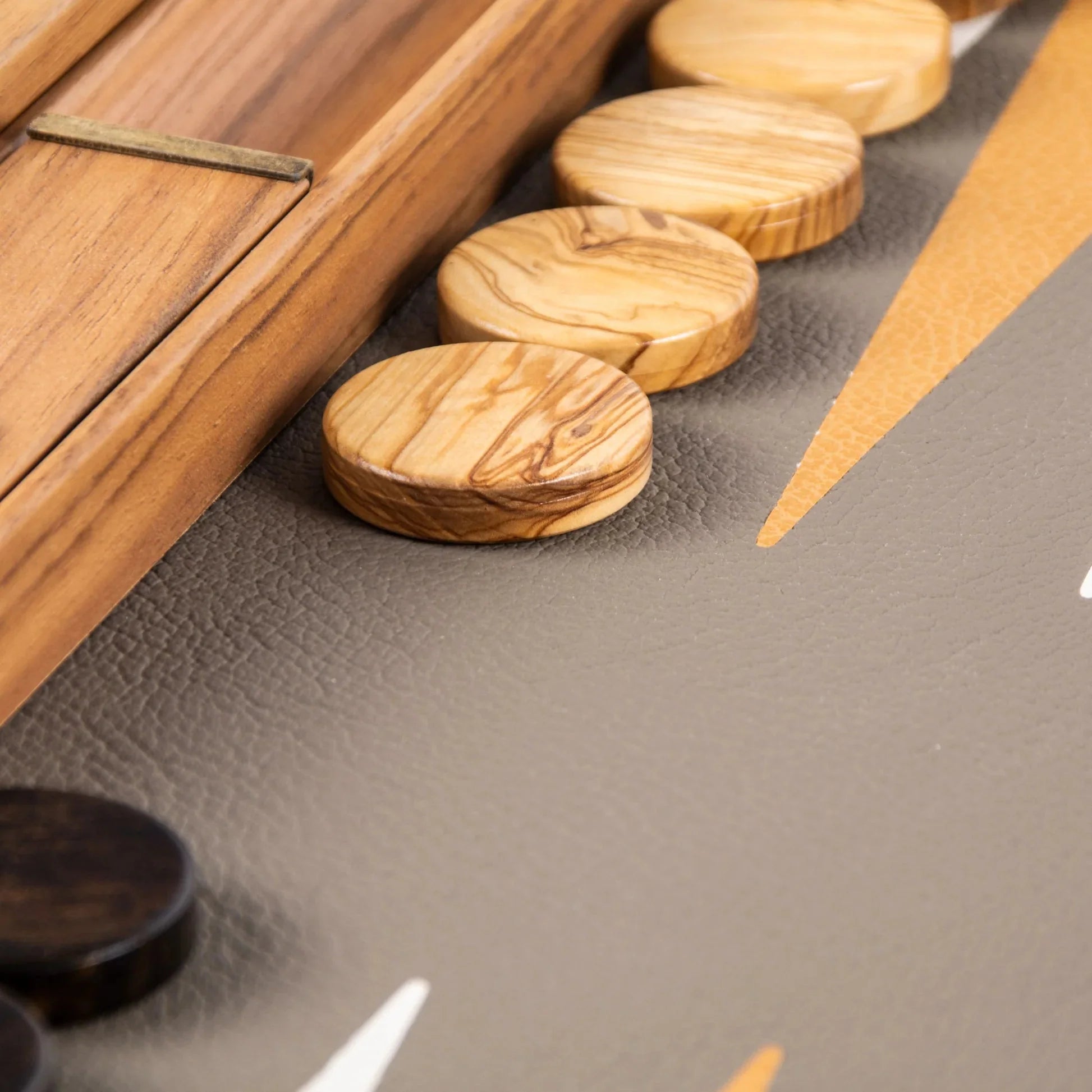 Manopoulos Ostrich-Embossed Leather Backgammon