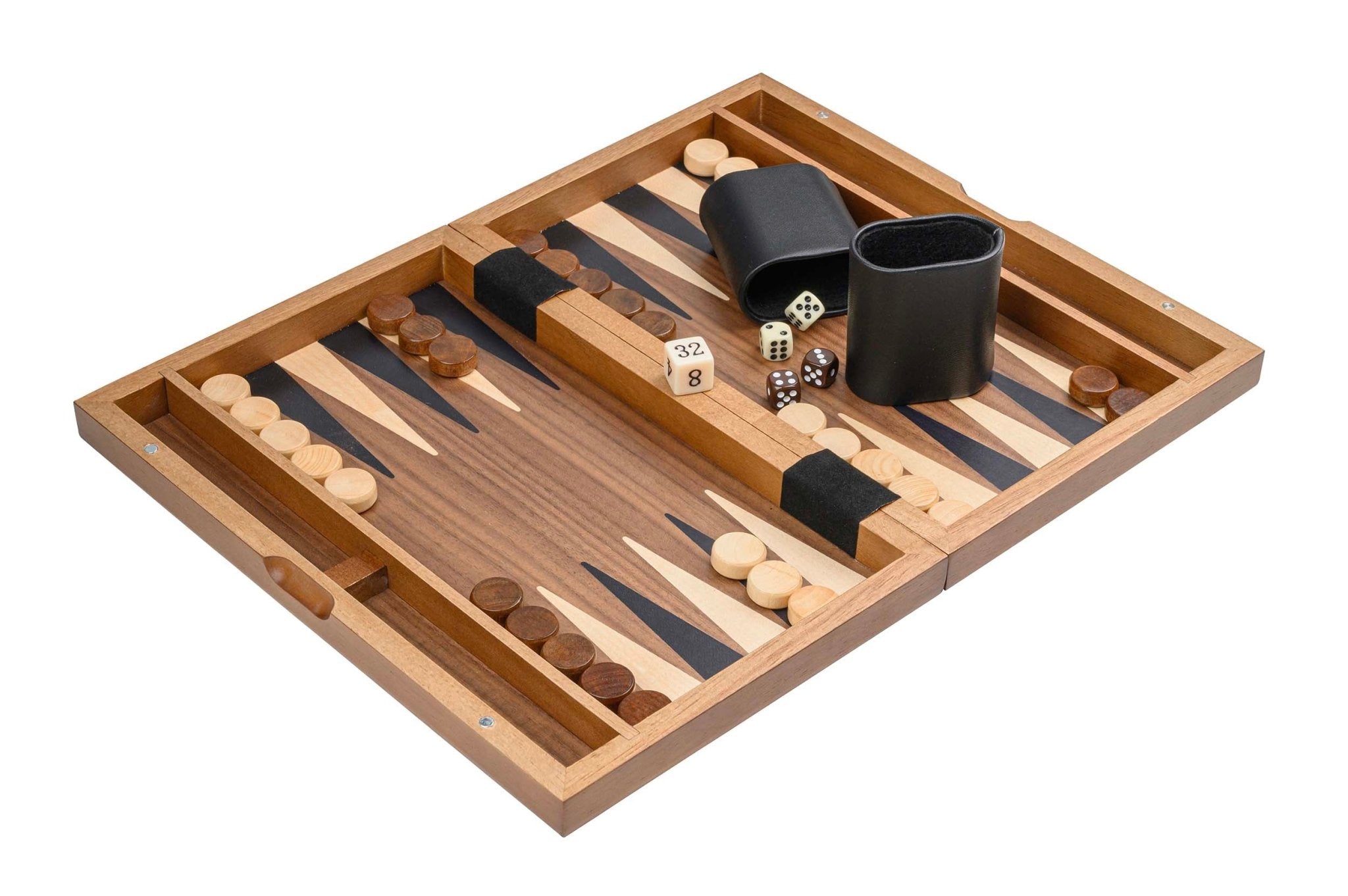 Philos Walnut Magnetic Backgammon Set