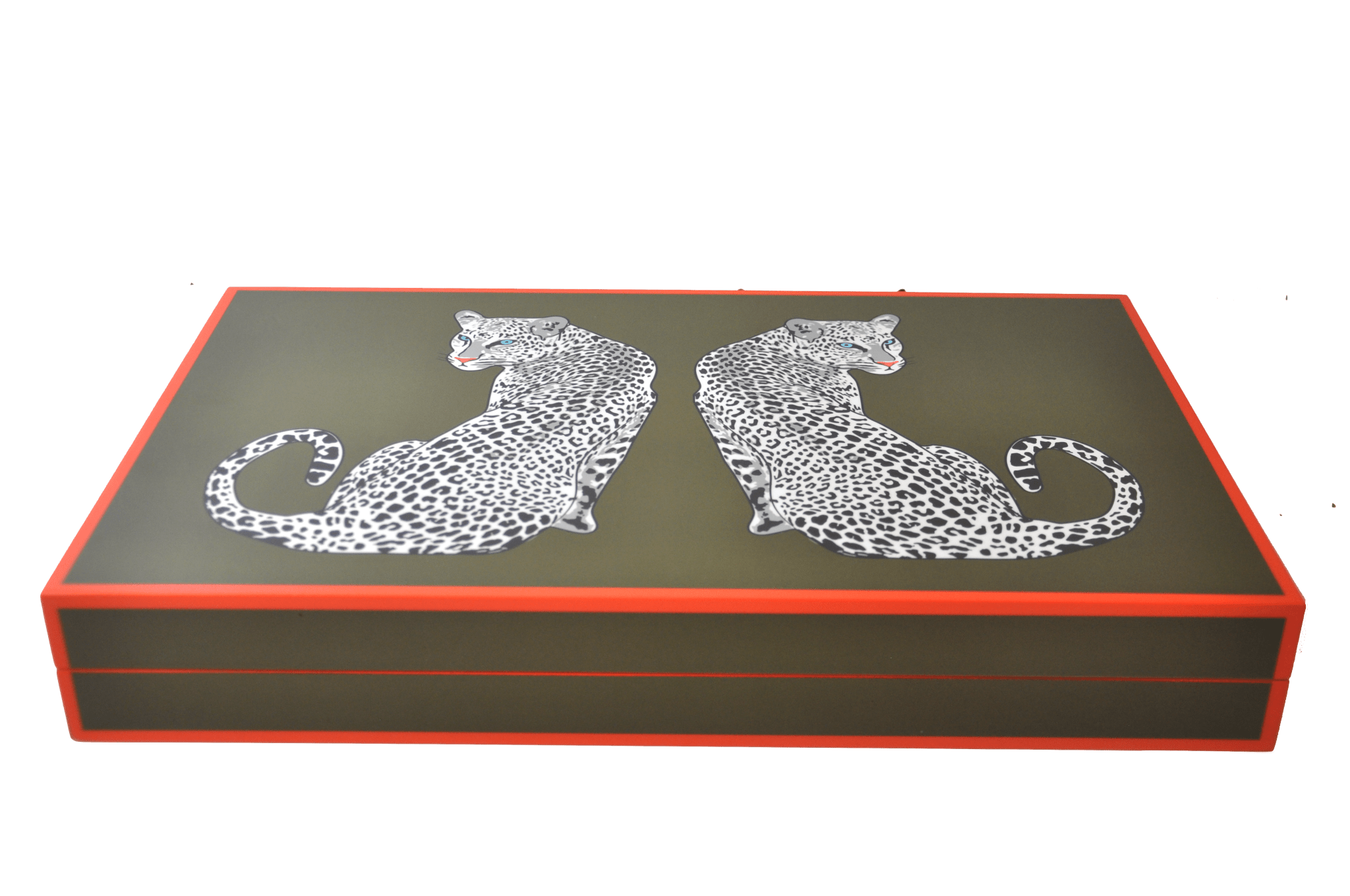 Luxury Lacquered Wood Backgammon - Leopard Finish