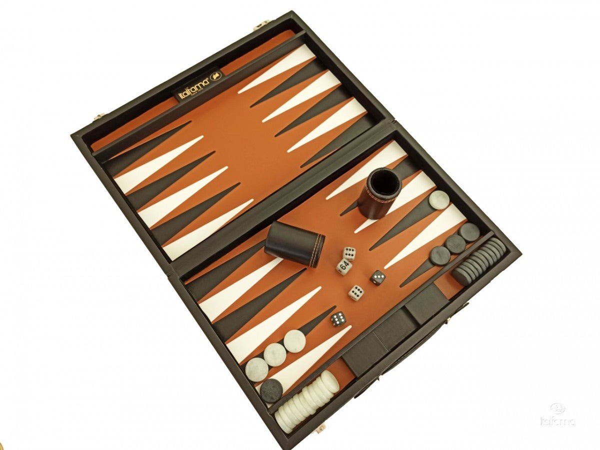 Marquetry Faux Leather Backgammon Case