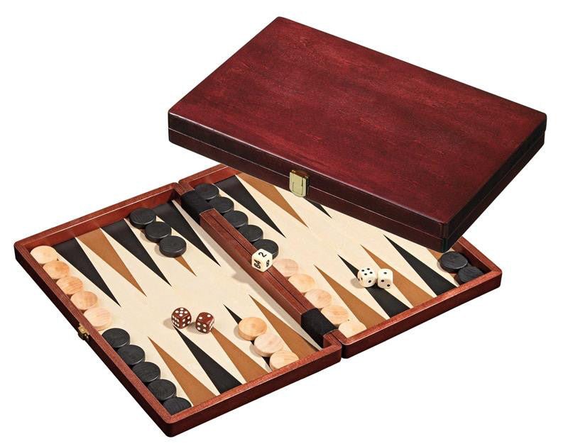Backgammon Naxos - Mahogany-Stained Poplar Wood Set