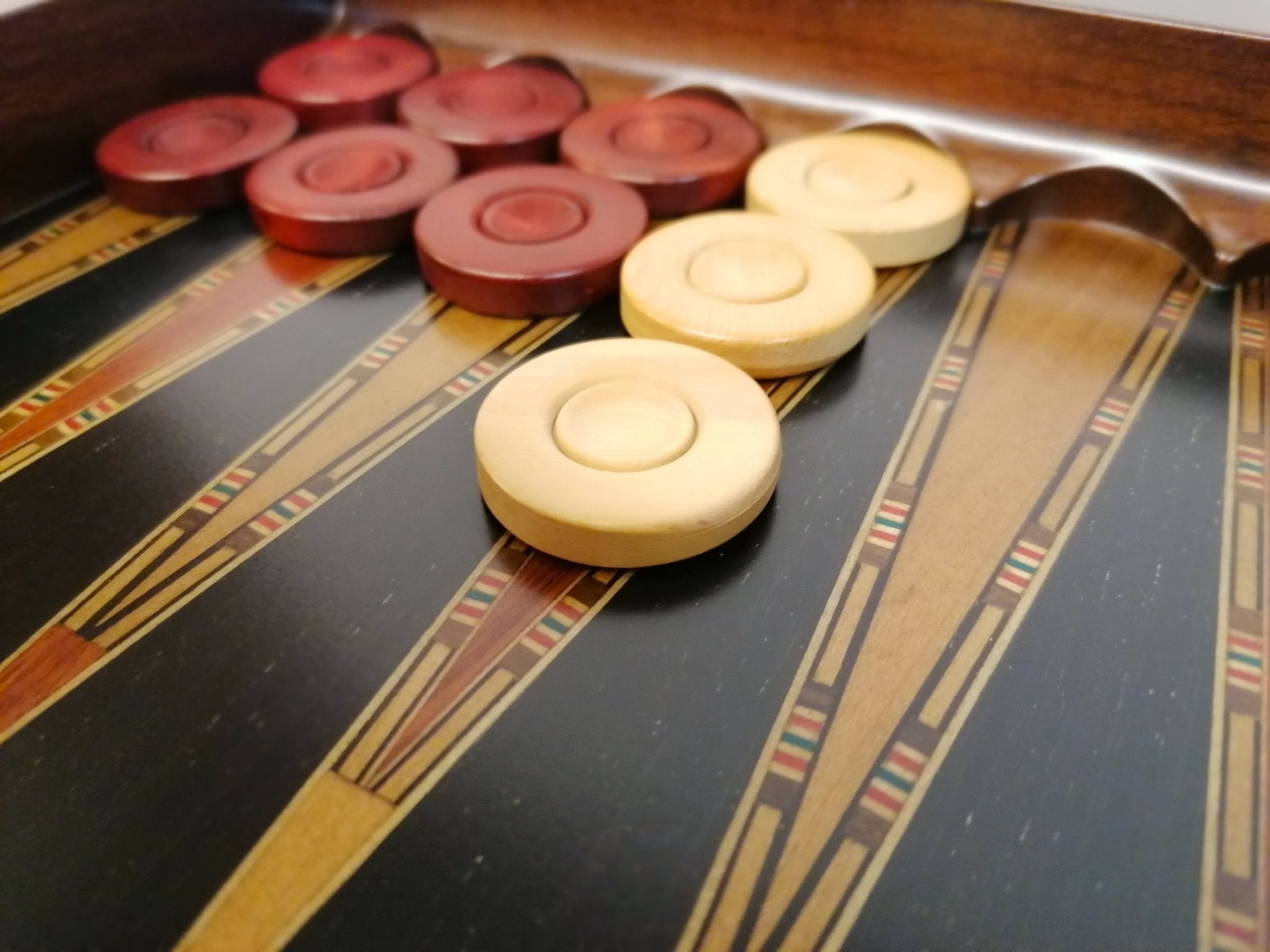 Hand-Carved Tavla Board - Backgammon, Chess & Draughts