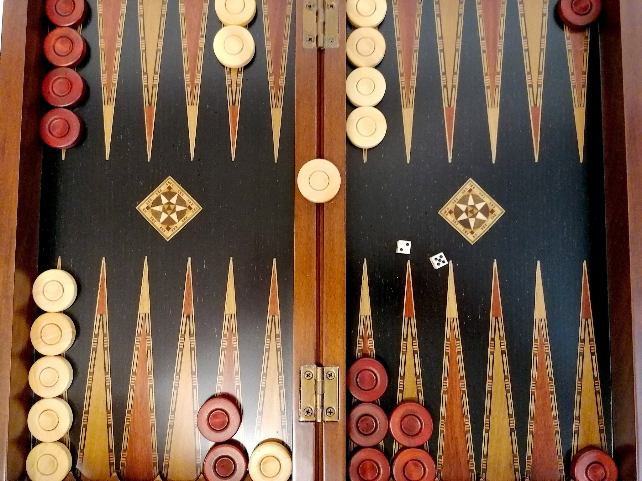 Hand-Carved Tavla Board - Backgammon, Chess & Draughts